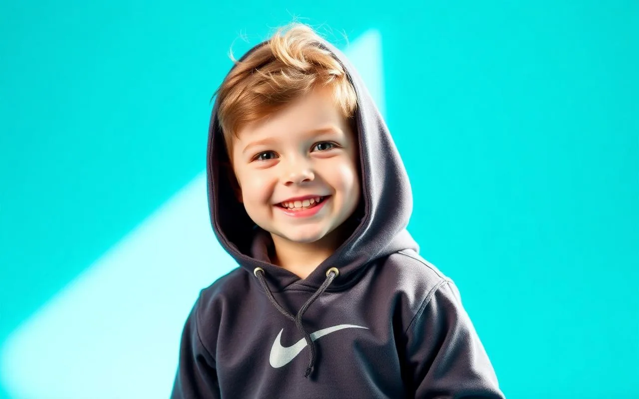 Affordable toddler clothing sets for boys and girls, happy boy in hoodie